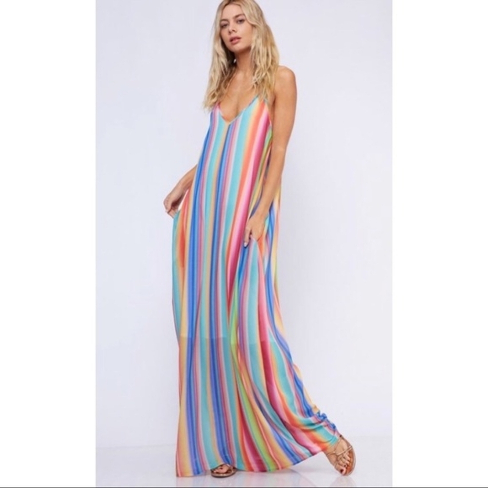 💘 Rainbow striped maxi dress - Picture 4 of 7
